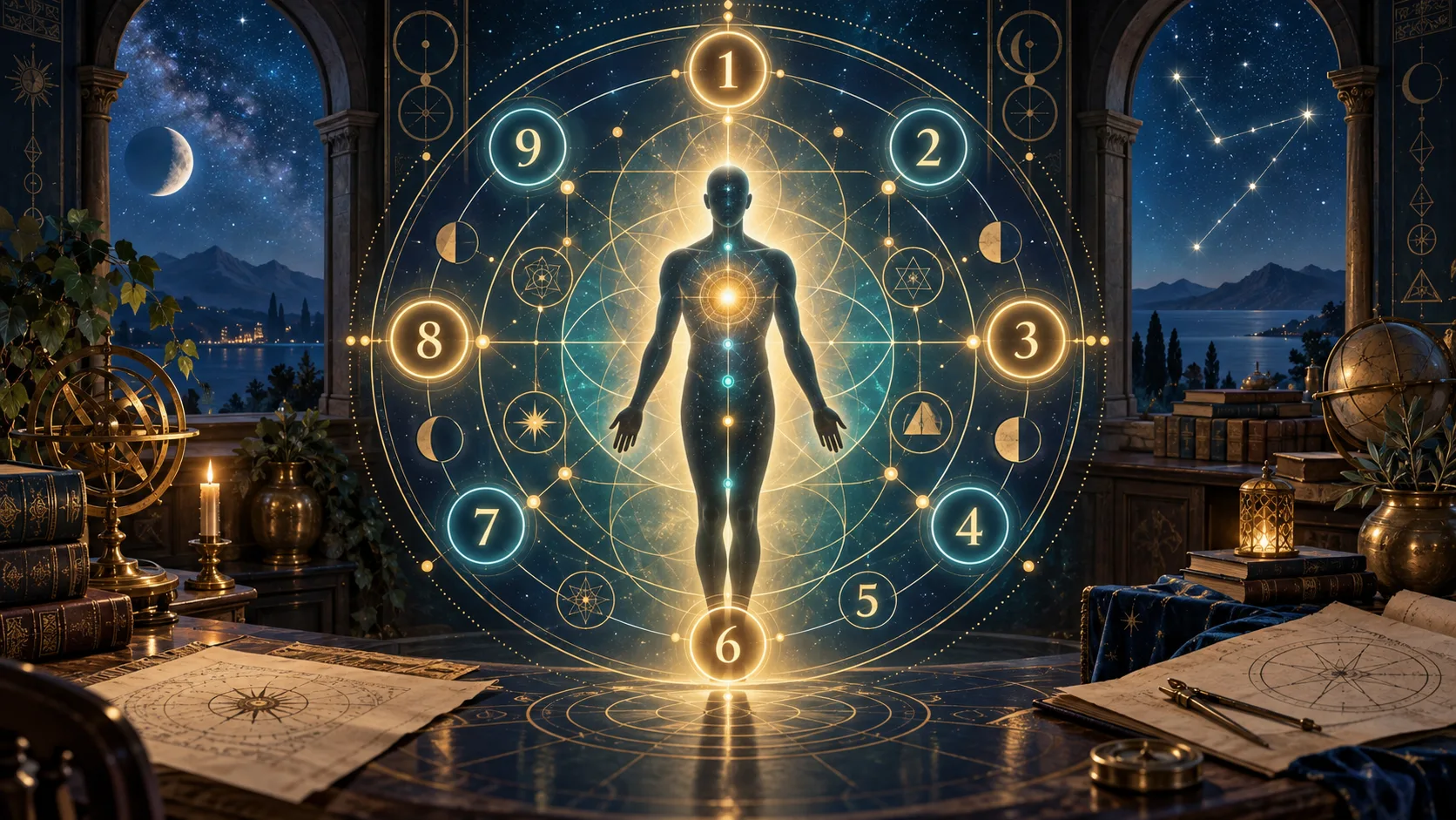 Numerologia Cabalística: Guia Completo do Mapa Numérico da Alma — Ilustração conceitual do tema do artigo