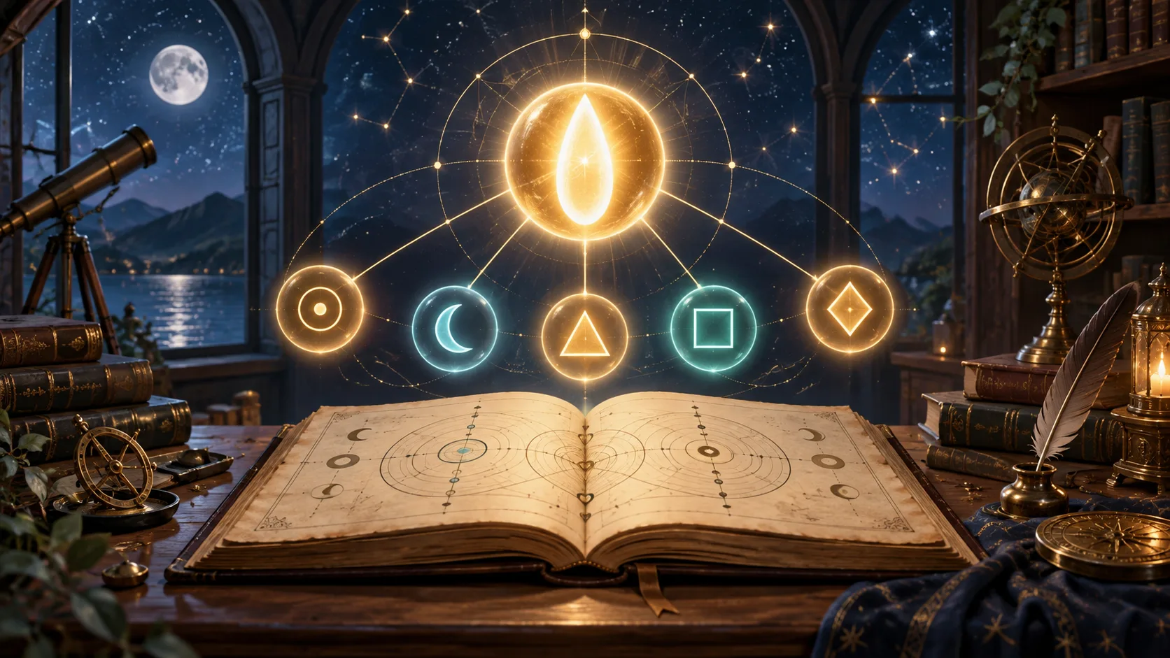 O Significado da Primeira Vogal: A Pedra Angular da Personalidade — Ilustração educativa do método de leitura