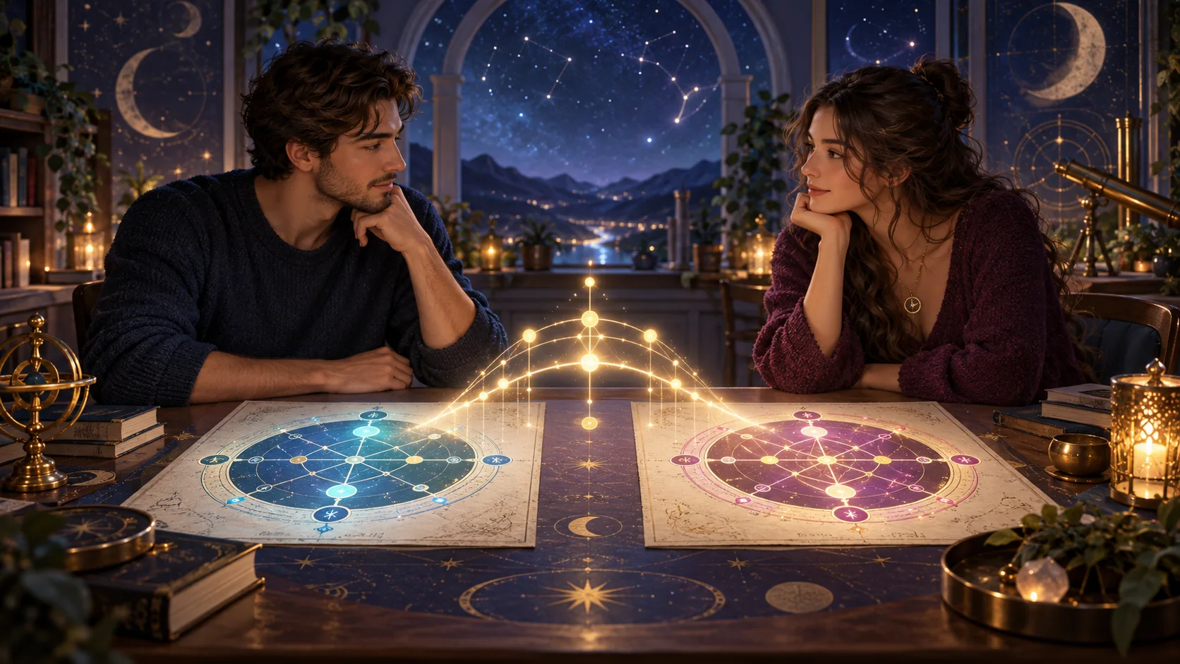 Como Funciona a Matriz de Compatibilidade do Destino: Visão Completa — Ilustração educativa do método de leitura