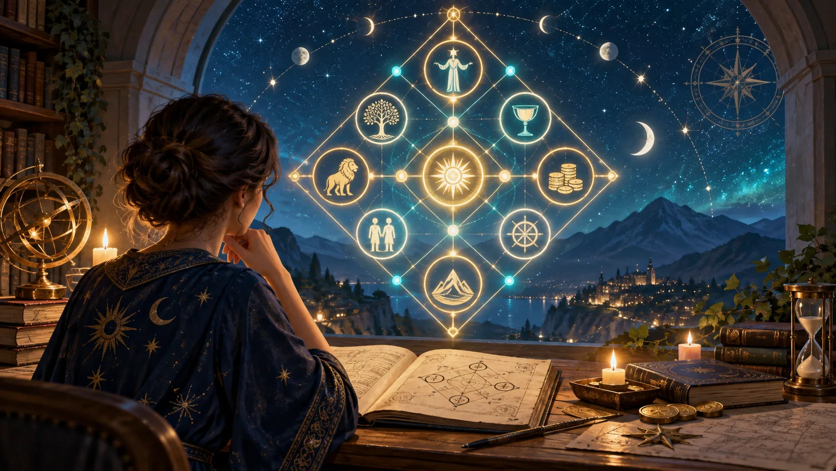 O Canal do Dinheiro: Descobrindo Sua Rota de Abundância — Ilustração educativa do método de leitura