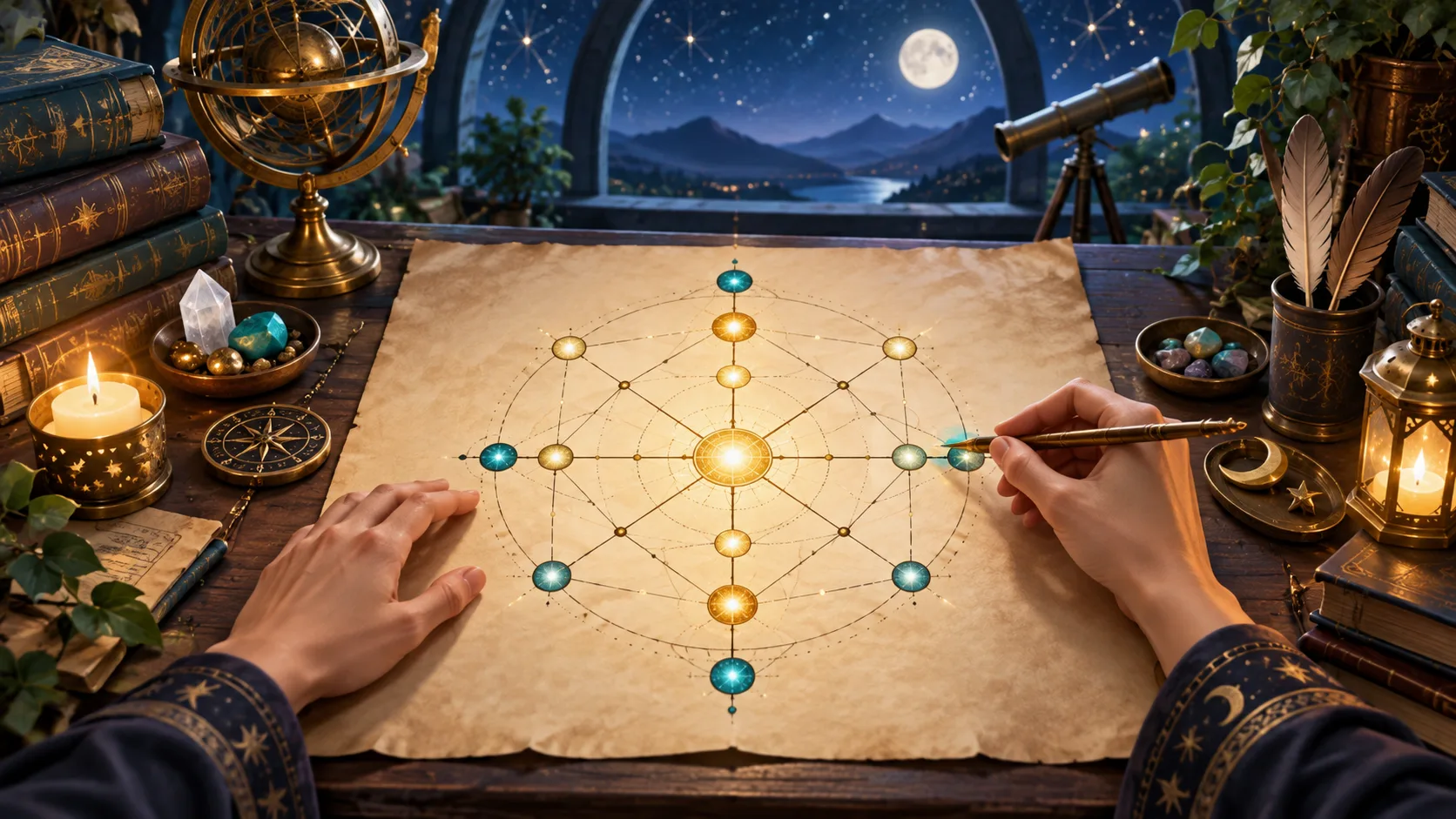 How to Calculate a Destiny Matrix — educational illustration of the method