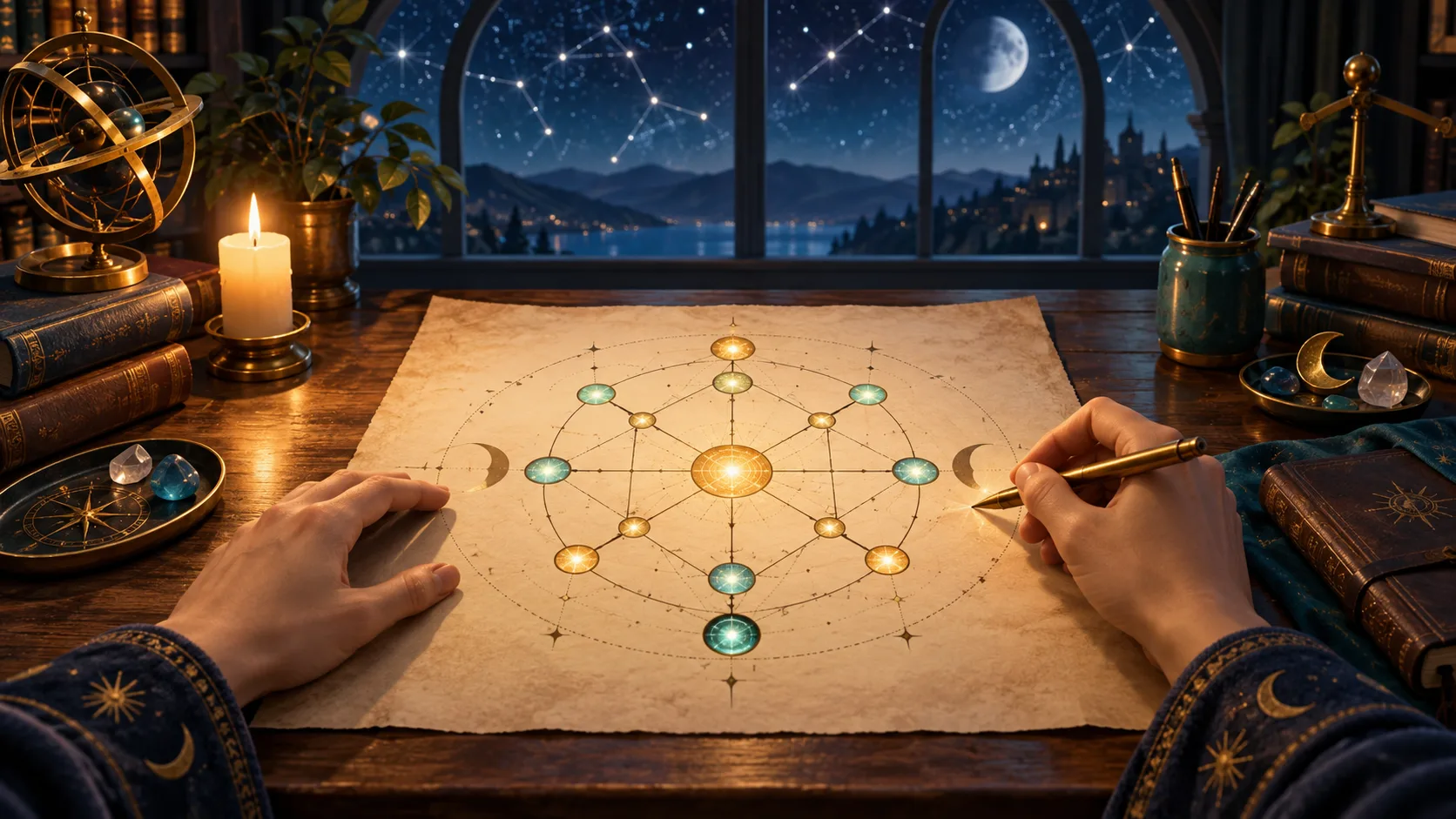 Como Interpretar Sua Matriz do Destino: Guia Passo a Passo — Ilustração conceitual do tema do artigo