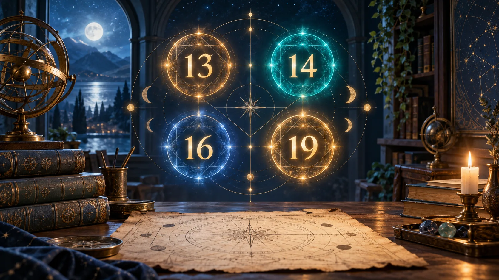 Karmic Debt Numbers Explained: 13, 14, 16, and 19 — educational illustration of the method