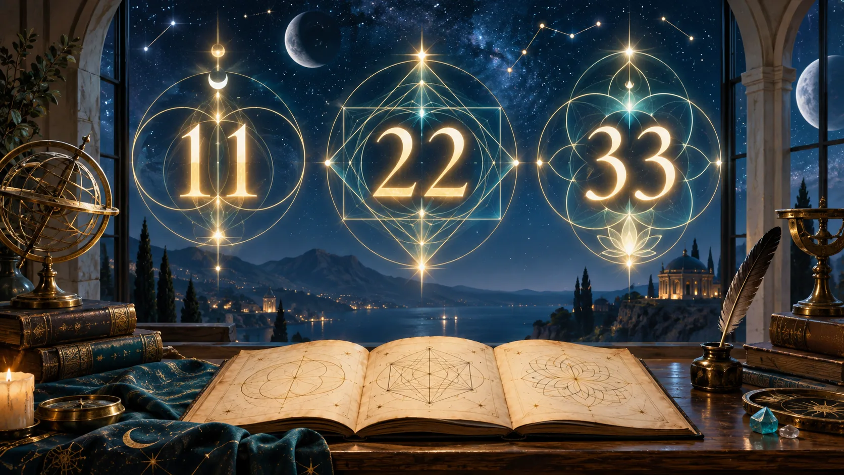 Master Numbers Explained: 11, 22, and 33 in Cabalistic Numerology — educational illustration of the method
