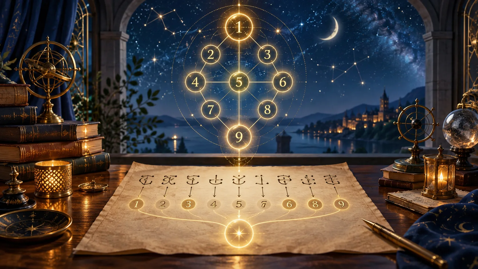 What Is the Destiny Number in Cabalistic Numerology? — educational illustration of the reading method